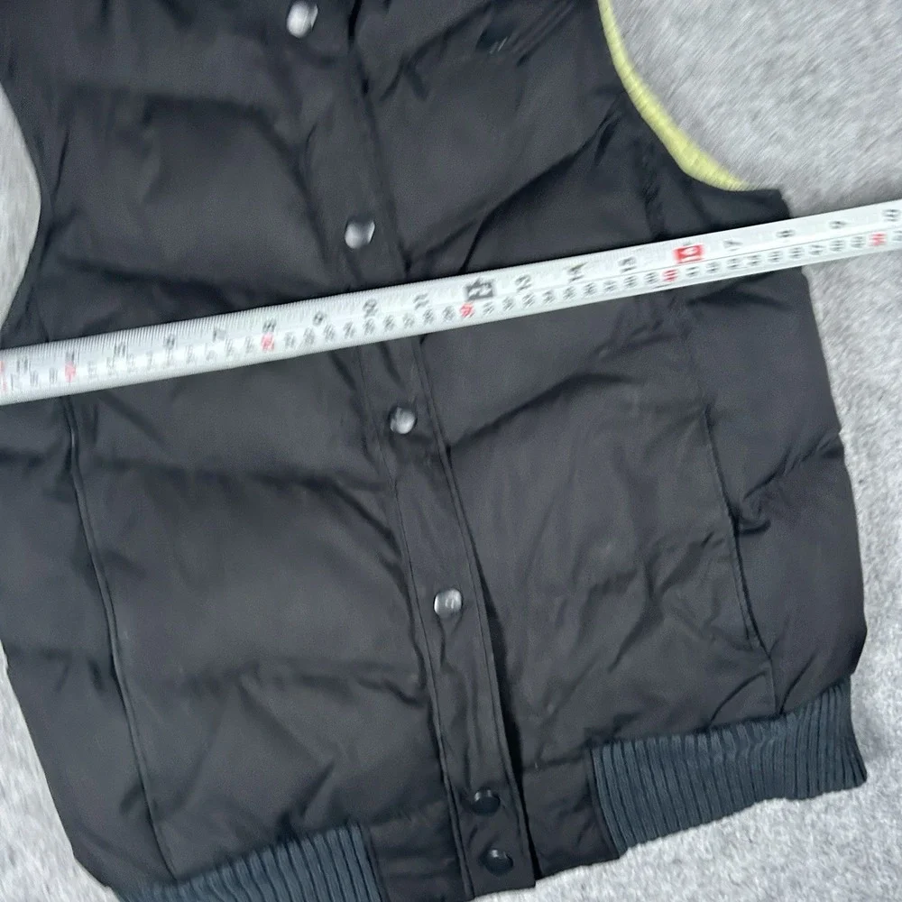 Gap Puffer Vest Men's Size Small Black Down Sleeveless Buttoned - Picture 4 of 11